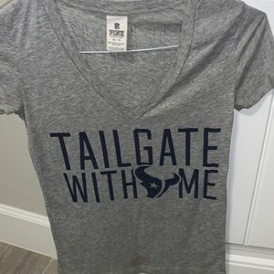 Texans PINK v-neck shirt